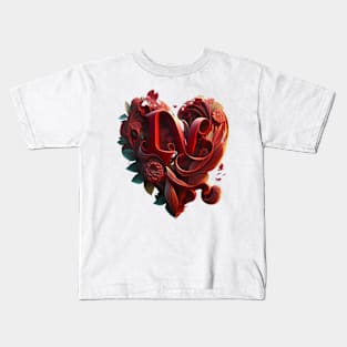 valentine's day heart Kids T-Shirt